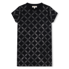 Kurz&auml;rmeliges Kleid mit Nieten MICHAEL KORS 
                    GIRL