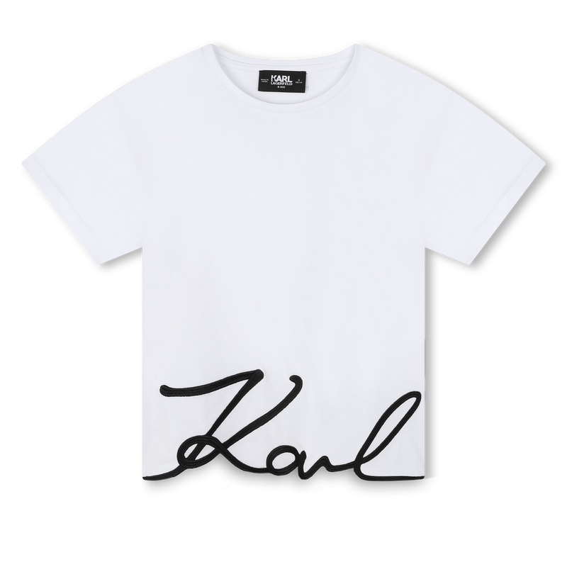 T-Shirt mit Logo-Stickerei KARL LAGERFELD KIDS 
                        GIRL