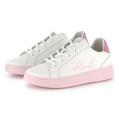 Schnürsneakers aus Leder KARL LAGERFELD KIDS GIRL