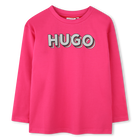 T-Shirt mit Logo-Print, HIMBEER, hi-res