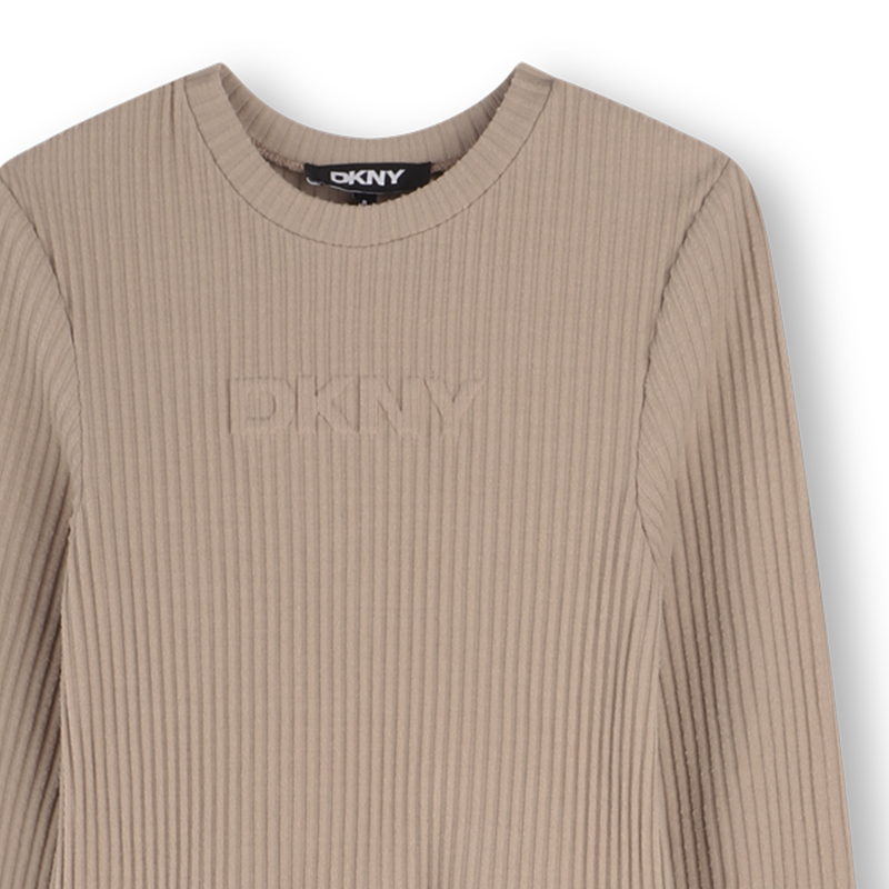 Langes Kleid aus zwei Materialien DKNY 
                        GIRL