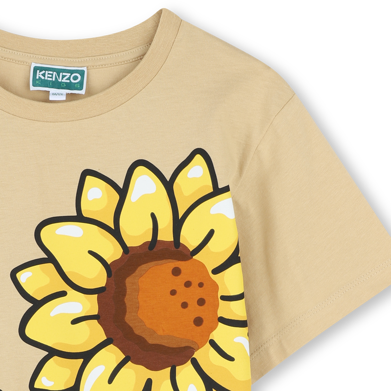 T-Shirt mit Sonnenblumendruck KENZO KIDS 
                        GIRL