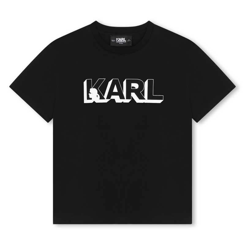 Kurz&auml;rmliges Baumwoll-Shirt KARL LAGERFELD KIDS 
                        BOY