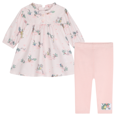 Baumwoll-Kleid und Leggings KENZO KIDS GIRL
