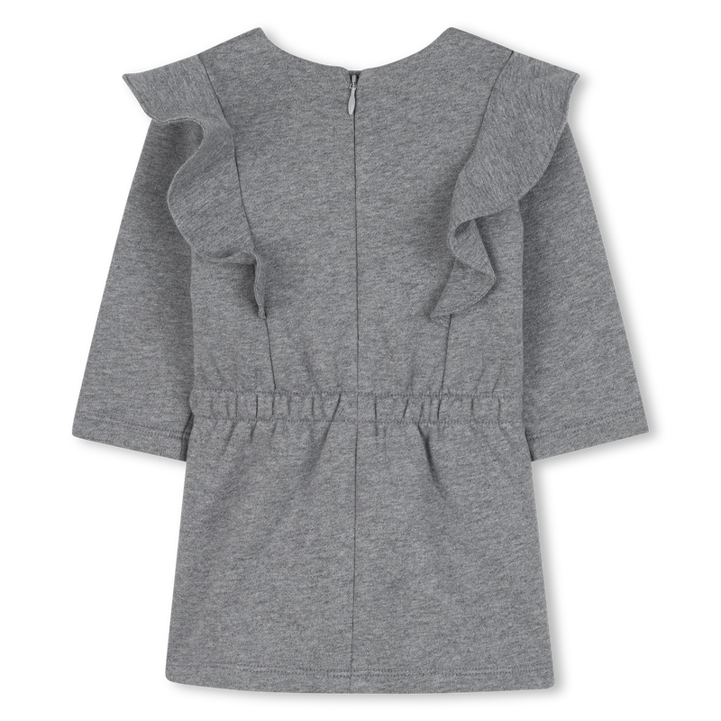 Kleid aus geb&uuml;rstetem Baumwollfleece CHLOE 
                        GIRL