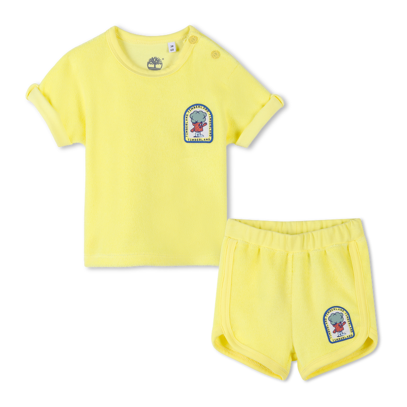 Shorts und T-Shirt aus Frottee TIMBERLAND 
                        BOY