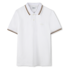 Kurz&auml;rmeliges Poloshirt, WEISS, hi-res