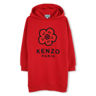 Kleid aus nicht geb&uuml;rstetem Fleece KENZO KIDS 
                    GIRL