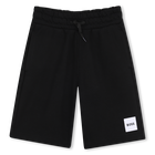 Jogging-bermudashorts, SCHWARZ, hi-res