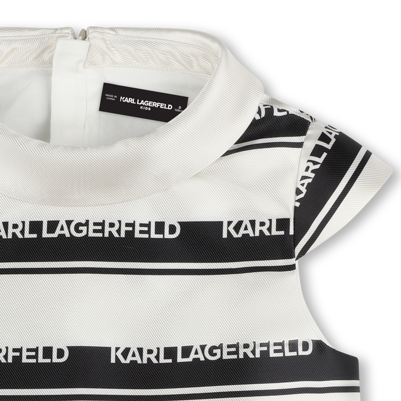 Gestreifte Bluse mit Logo KARL LAGERFELD KIDS 
                        GIRL