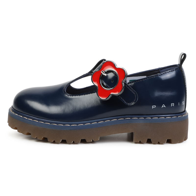 Leder-Ballerinas mit Schnalle KENZO KIDS 
                        GIRL