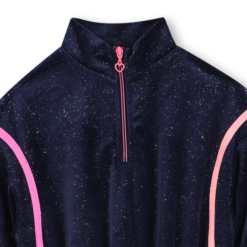 Kleid aus gl&auml;nzendem Samt BILLIEBLUSH 
                        GIRL