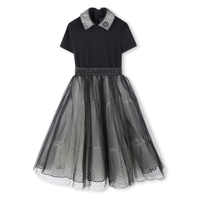 Festkleid aus Materialmix KARL LAGERFELD KIDS GIRL