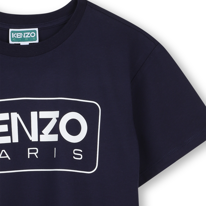 Kleid mit Logo und Volant KENZO KIDS 
                        GIRL