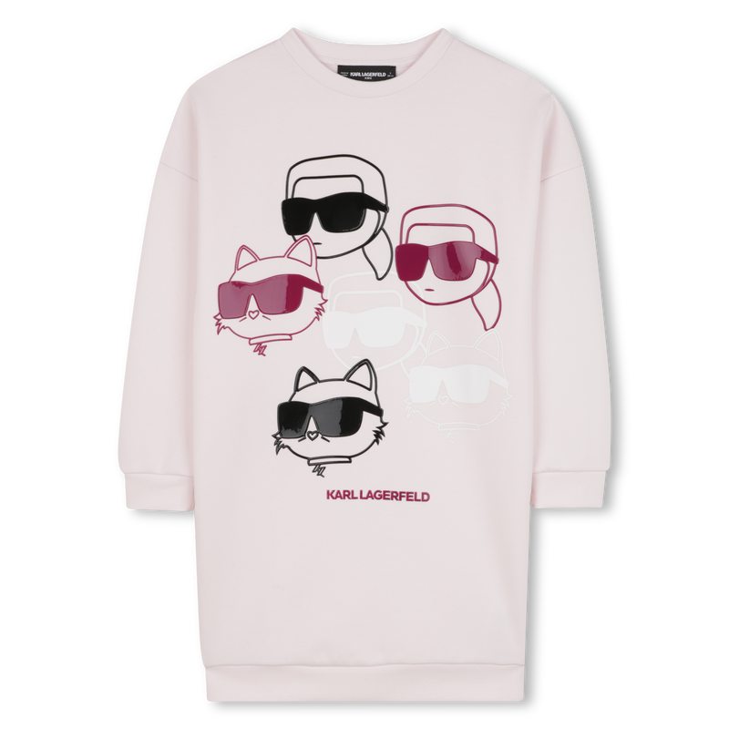Lang&auml;rmeliges Kleid KARL LAGERFELD KIDS 
                        GIRL