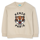 Sweatshirt aus ungeb&uuml;rstetem Fleece, BEIGE, hi-res