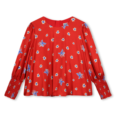 Luftige Bluse mit Print KENZO KIDS GIRL