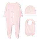 Set aus Pyjama, L&auml;tzchen und M&uuml;tze, HELL ROSE, hi-res