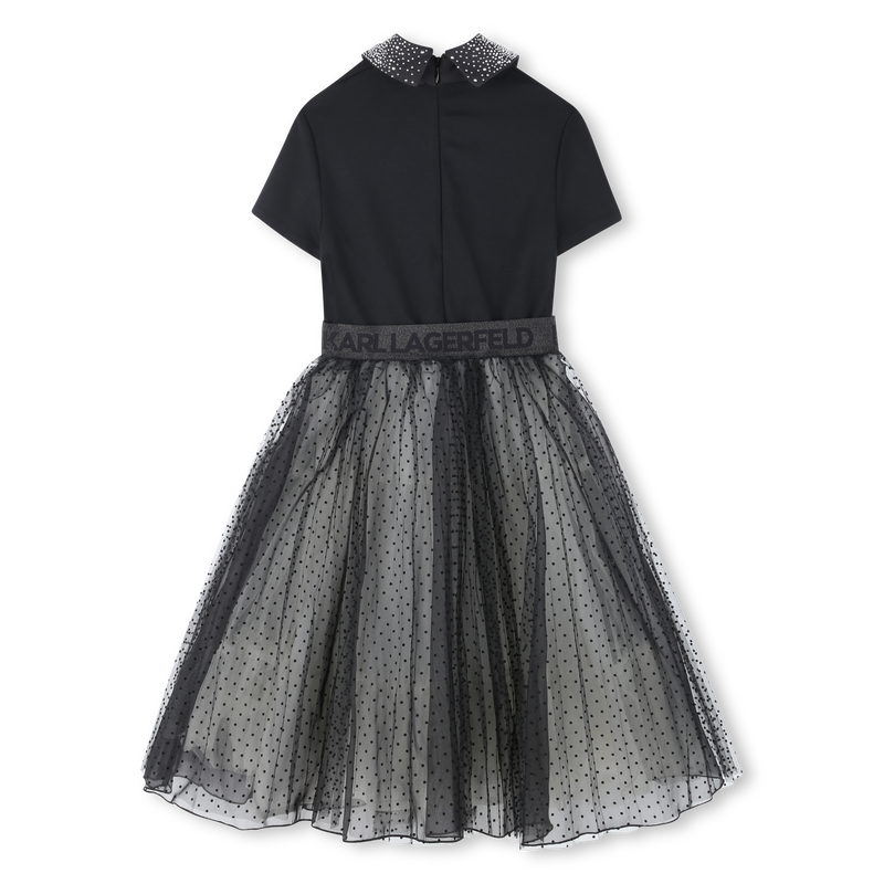 Festkleid aus Materialmix KARL LAGERFELD KIDS 
                        GIRL