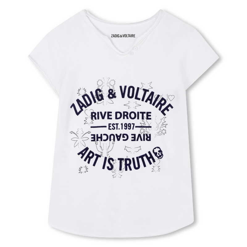 Tunesisches T-Shirt mit Kragen ZADIG & VOLTAIRE 
                        GIRL