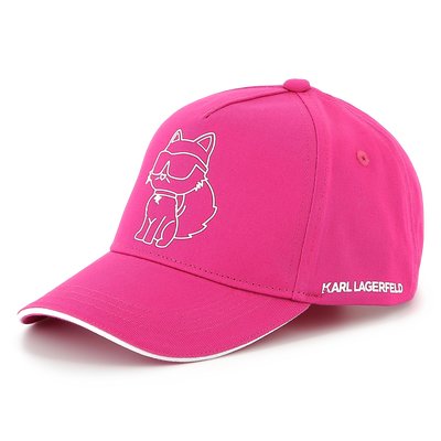 Verstellbares Baumwoll-Cap KARL LAGERFELD KIDS GIRL