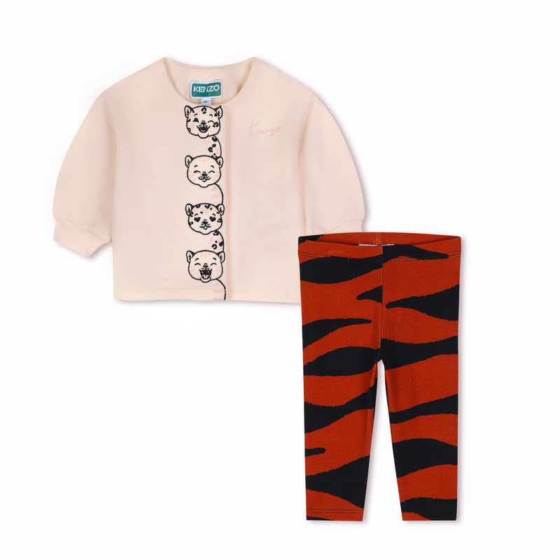 T-shirt und Leggings Set KENZO KIDS 
                        M&Auml;DCHEN