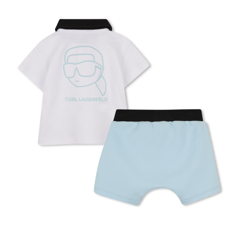 SET AUS T-SHIRT UND SHORTS KARL LAGERFELD KIDS 
                        BOY