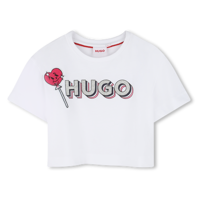 T-Shirt mit Patch und Logo HUGO GIRL
