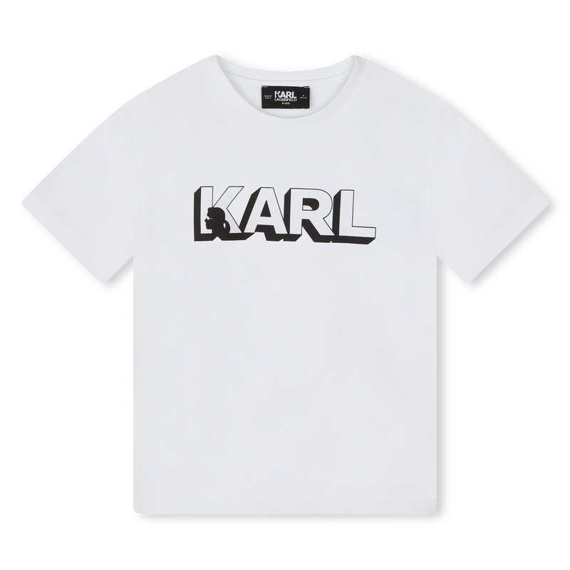 Kurz&auml;rmliges Baumwoll-Shirt KARL LAGERFELD KIDS 
                        BOY
