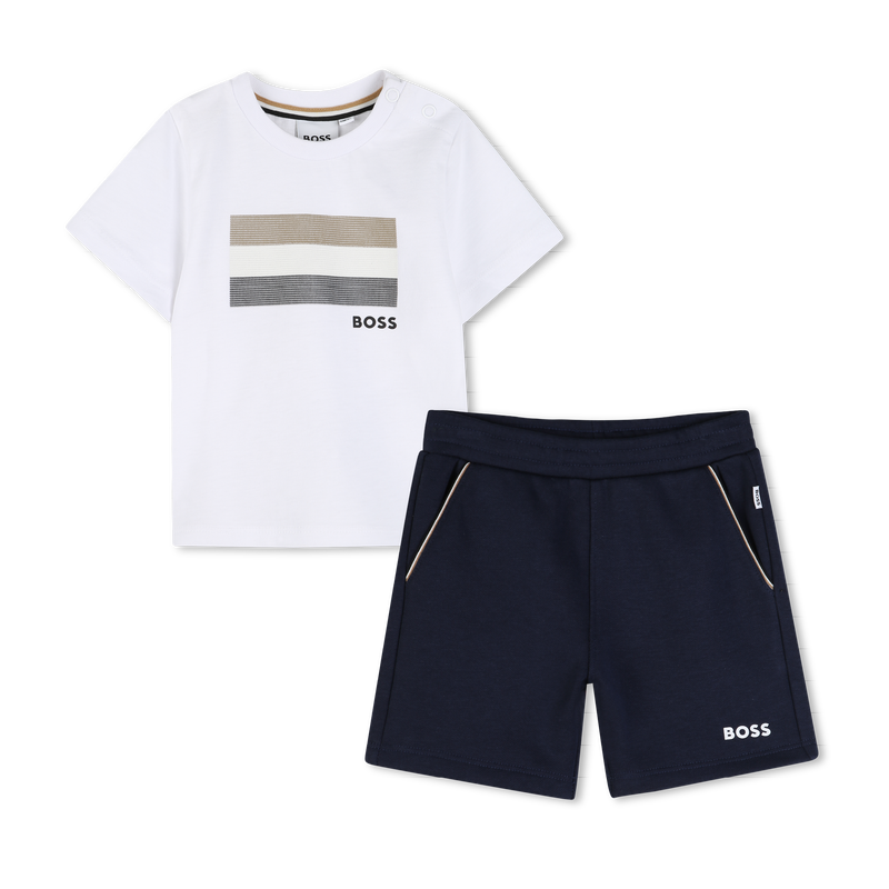 SET AUS T-SHIRT UND BERMUDASHORTS BOSS 
                        BOY