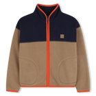 Zweifarbige Strickjacke aus Fleece TIMBERLAND 
                    BOY