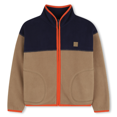 Zweifarbige Strickjacke aus Fleece TIMBERLAND BOY