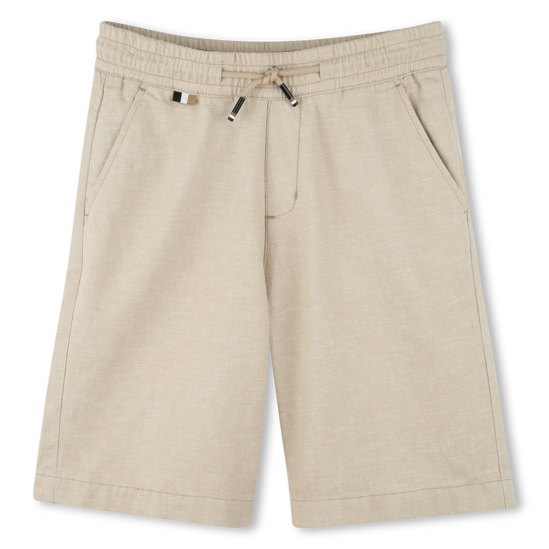 Leinen- und Baumwoll-Bermudas