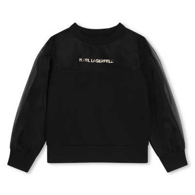 Sweatshirt mit Organza-&Auml;rmeln KARL LAGERFELD KIDS GIRL