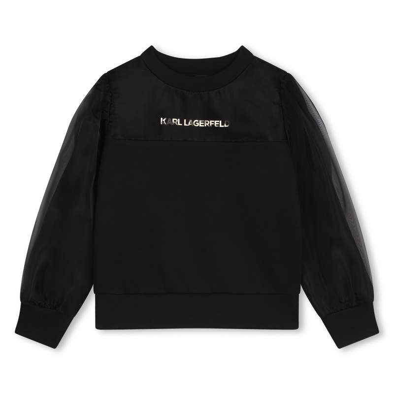 Sweatshirt mit Organza-&Auml;rmeln KARL LAGERFELD KIDS 
                        GIRL