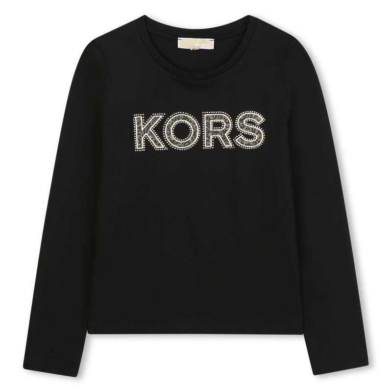 Lang&auml;rmeliges T-Shirt aus Jersey MICHAEL KORS 
                        GIRL