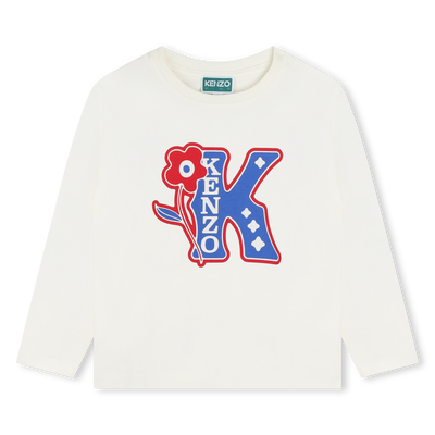 Langarm-Shirt aus Baumwolle KENZO KIDS GIRL