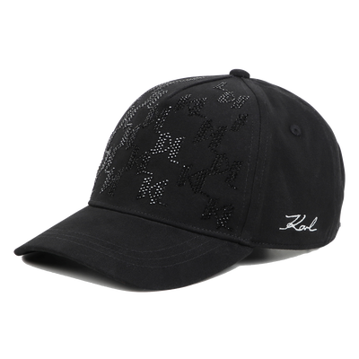 Baumwoll-Cap mit Strassbesatz KARL LAGERFELD KIDS GIRL