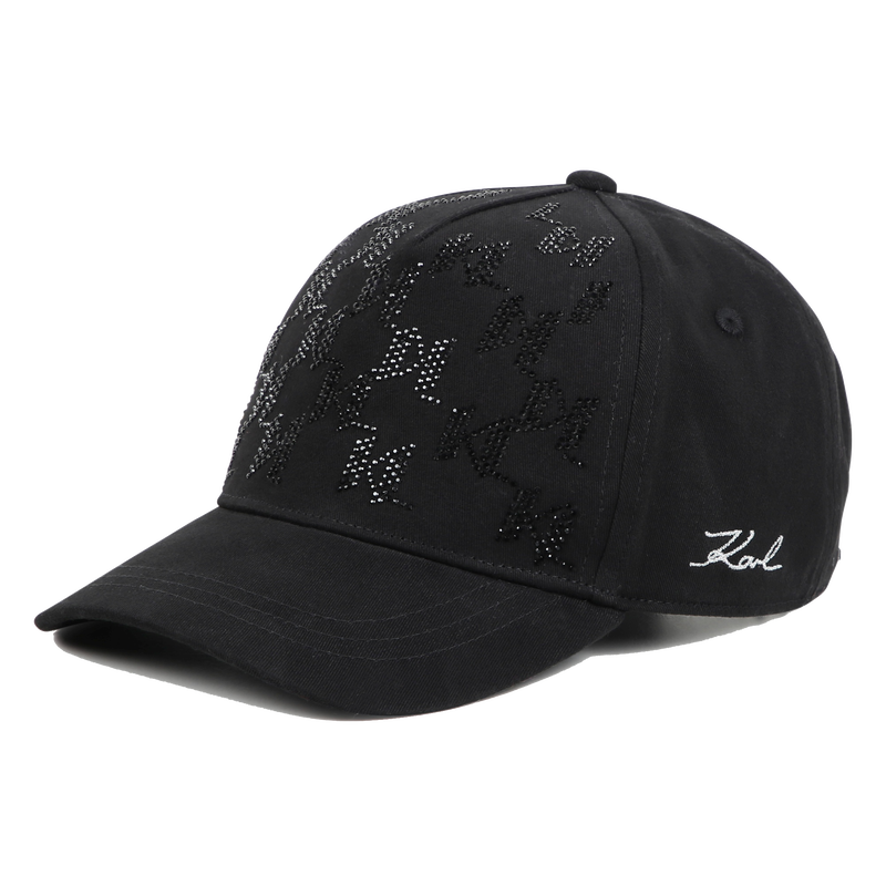 Baumwoll-Cap mit Strassbesatz KARL LAGERFELD KIDS 
                        GIRL