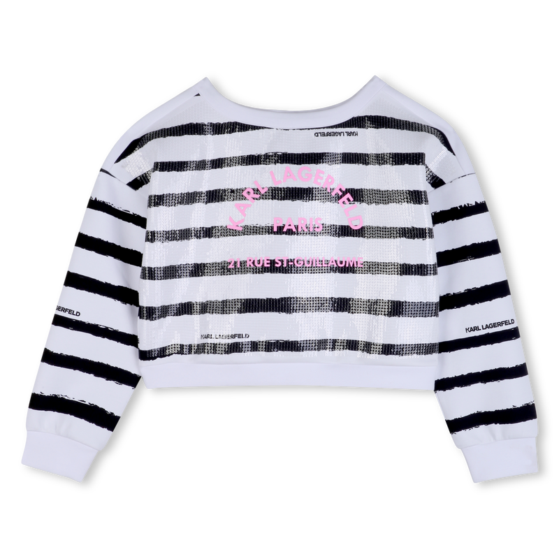 GESTREIFTES SWEATSHIRT KARL LAGERFELD KIDS 
                        GIRL