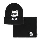 Set aus M&uuml;tze und Halsw&auml;rmer KARL LAGERFELD KIDS 
                    GIRL