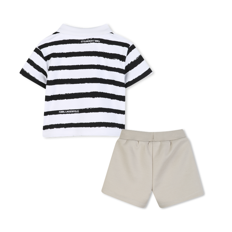 POLO- UND SHORTS-SET KARL LAGERFELD KIDS 
                        BOY