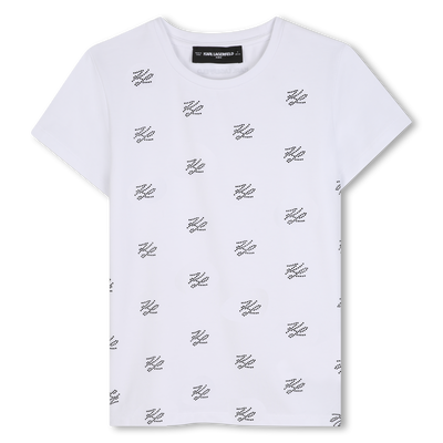 T-Shirt mit kurzen &Auml;rmeln KARL LAGERFELD KIDS GIRL
