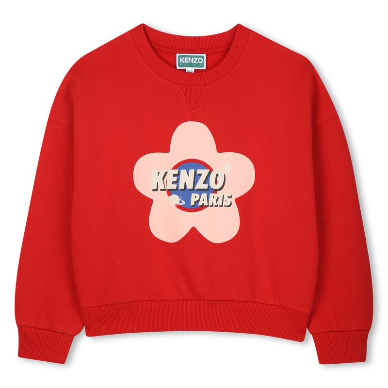 Sweatshirt aus ungeb&uuml;rstetem Fleece KENZO KIDS 
                        GIRL