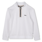 Stand-up-Sweatshirt mit Rei&szlig;verschluss, WEISS, hi-res