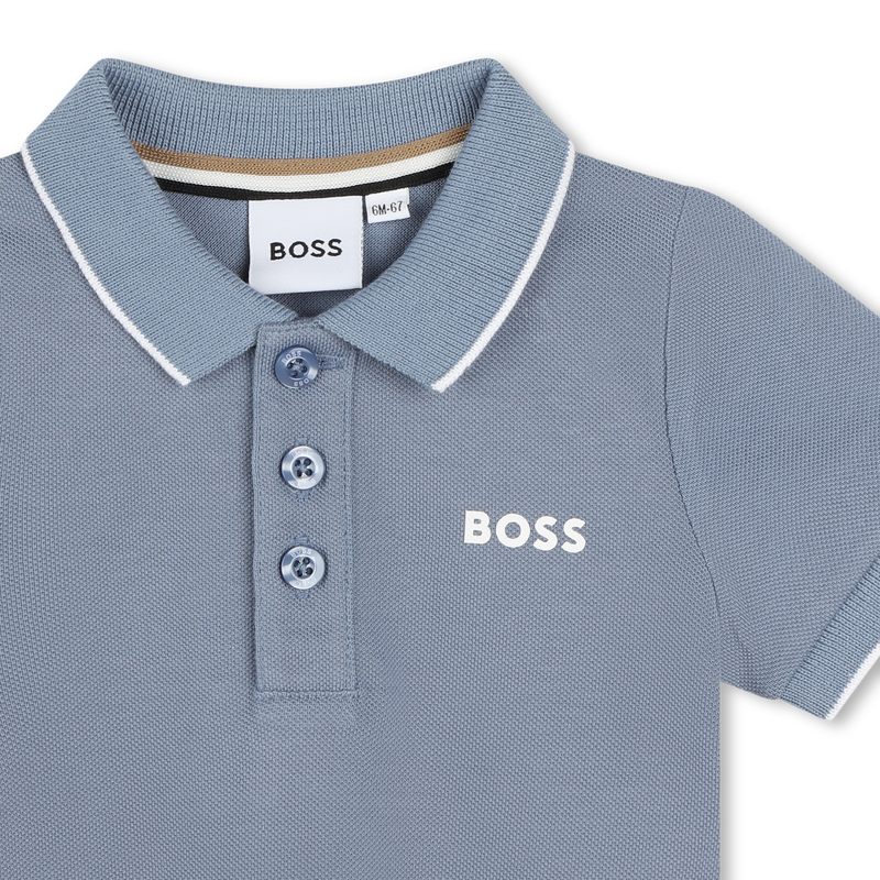 Einfarbiges Piqu&eacute;-Polo-Shirt BOSS 
                        BOY