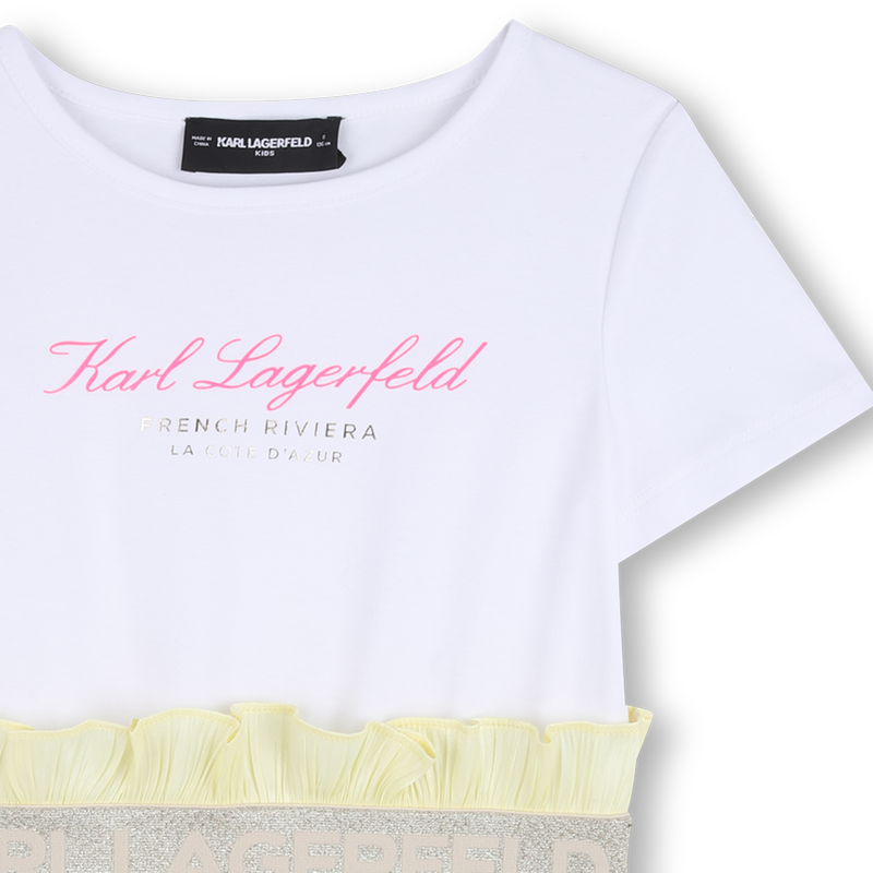 KURZ&Auml;RMELIGES KLEID AUS BI-MATERIAL KARL LAGERFELD KIDS 
                        GIRL