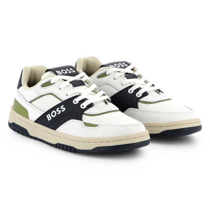 Schn&uuml;rsneaker aus Materialmix BOSS 
                        BOY