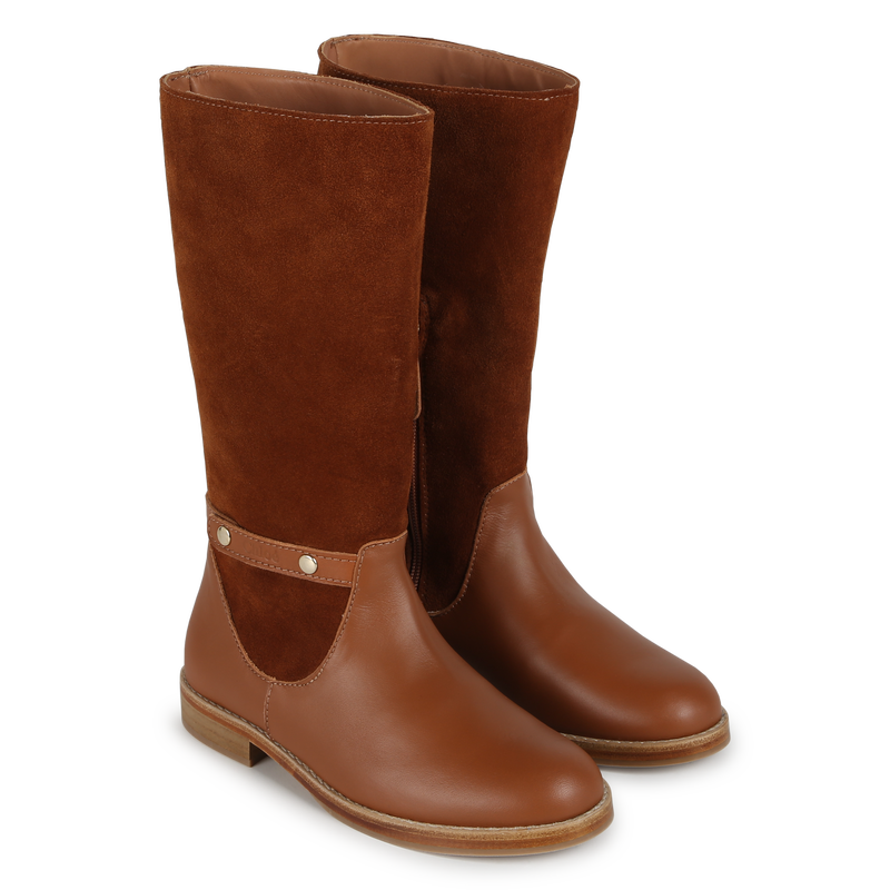 Stiefel aus zwei Lederarten CHLOE 
                        GIRL