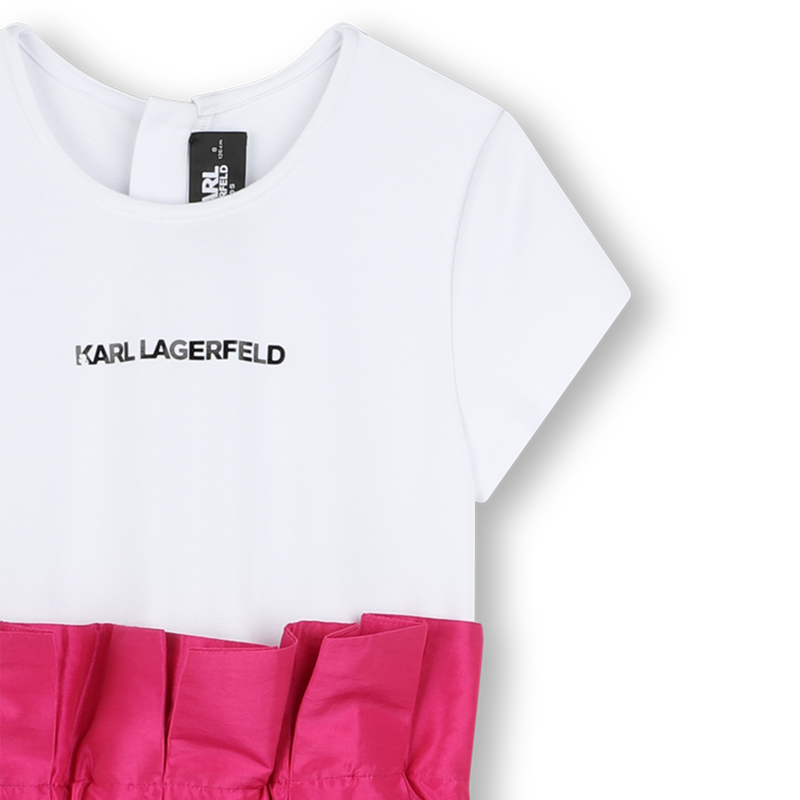 Elegantes Kleid aus Seidentaft KARL LAGERFELD KIDS 
                        GIRL
